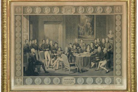 Jean-Baptiste Isabey (d’après), «Le congrès de Vienne» en 1815, gravure, collection Lëtzebuerg City Museum. (Photo: Lëtzebuerg City Museum)