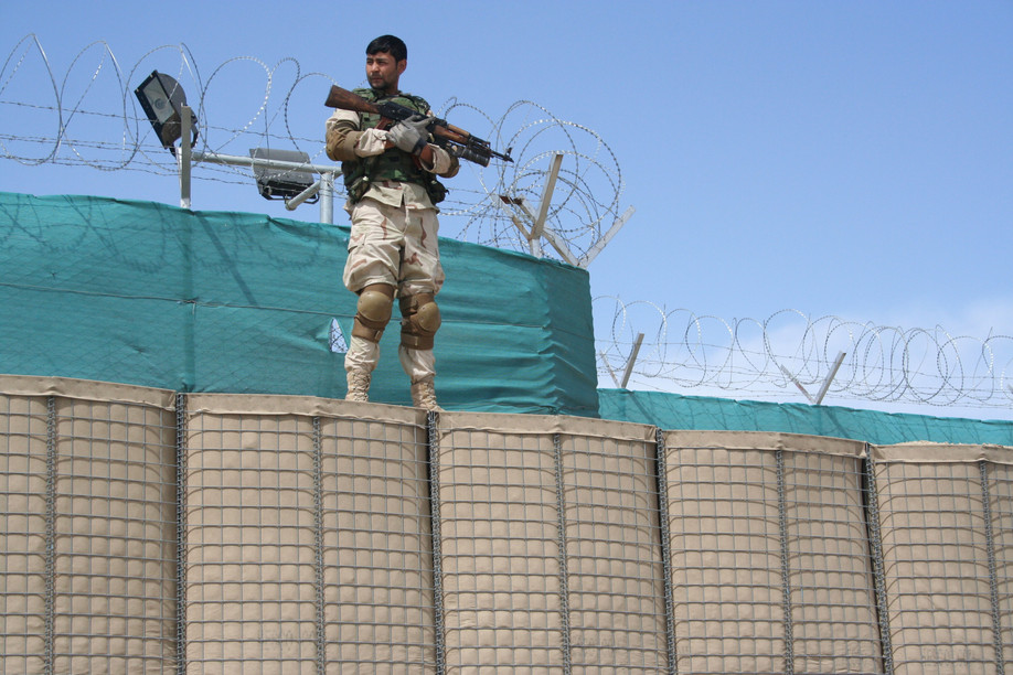 An Afghanistan soldier is pictured during weapon training in 2020 Shutterstock
