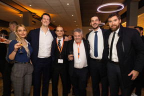 Anastasiya Yankovich (Aztec Group), Gilles Majerus, Lars Hilgert (Spuerkeess), Jean-Luc Bermes (BCEE), Thierry Abdiu (Spuerkeess) and Yannick Fürpass (Spuerkeess). Photo: Eva Krins/Maison Moderne
