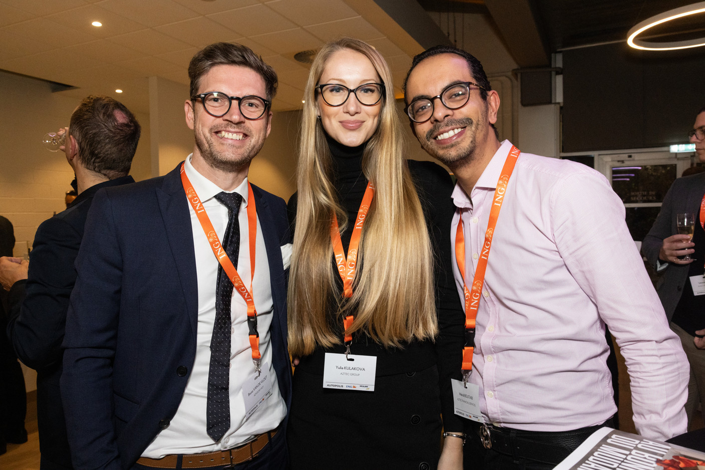 Bruno Van de Vloet (Advisory Key), Yulia Kulakova (Aztec Group) and Mehdi Boutaib (Aztec Financial Services) at the Paperjam Club’s 10x6 event on Luxembourg’s financial centre in 2035, held at the Kinépolis Kirchberg, 19 November 2024. Photo: Eva Krins/Maison Moderne