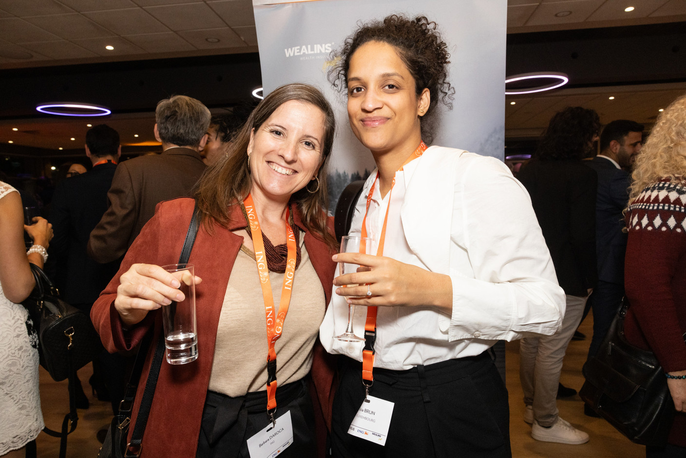 Barbara Daroca (ING) and Alicia Brun (Up Luxembourg) at the Paperjam Club’s 10x6 event on Luxembourg’s financial centre in 2035, held at the Kinépolis Kirchberg, 19 November 2024. Photo: Eva Krins/Maison Moderne