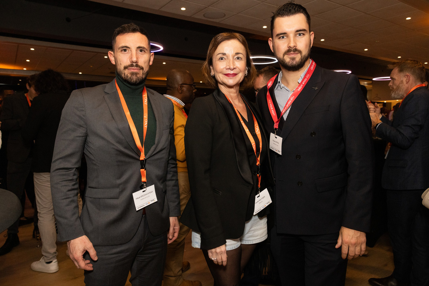 Mikaël Spezzacatena (Paperjam Club), Carole Miltgen (Prisma) and Quentin Lepaul (Paperjam Club). Photo: Eva Krins/Maison Moderne