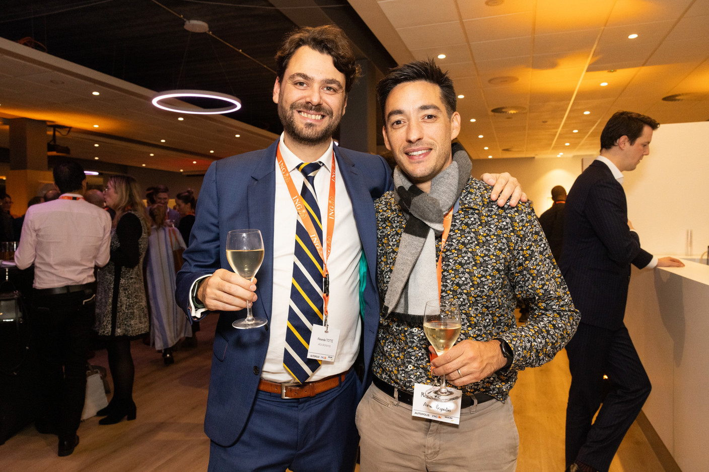 Alexandre Totté and Mickael Ziba (ARCA Properties) at the Paperjam Club’s 10x6 event on Luxembourg’s financial centre in 2035, held at the Kinépolis Kirchberg, 19 November 2024. Photo: Eva Krins/Maison Moderne