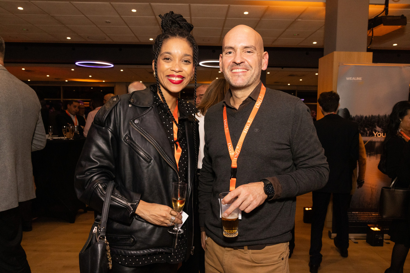 Jana Degrott and Raoul Mulheims (Finologee) at the Paperjam Club’s 10x6 event on Luxembourg’s financial centre in 2035, held at the Kinépolis Kirchberg, 19 November 2024. Photo: Eva Krins/Maison Moderne