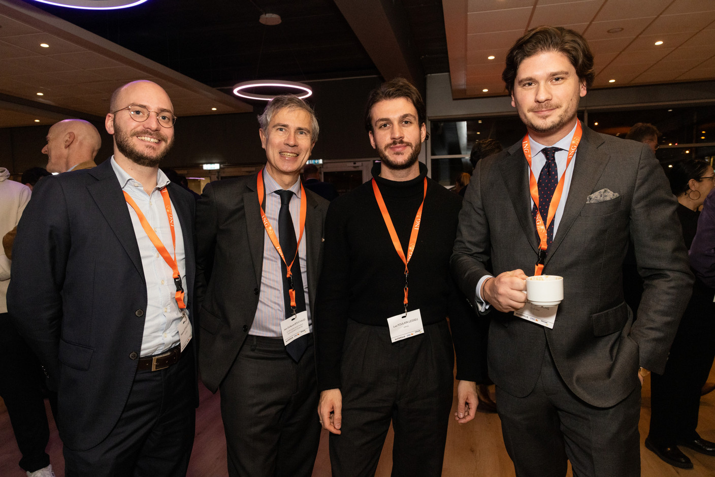 Maxence de Raucourt (Clavem), Jean Guillaume Bouchaud (Schroders Investment Managment Europe), Lois Poulain-Lessieu (KPMG) and Victor de Moulins (Clavem). Photo: Eva Krins/Maison Moderne