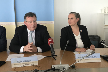 Bruno Renders et Carole Dieschbourg lors de la conférence de presse. (Photo: DR)