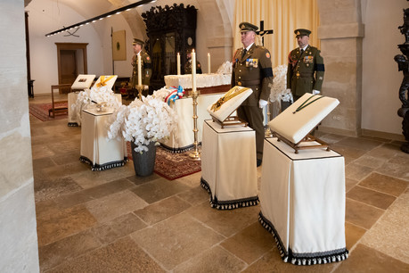 La dépouille mortelle du Grand-Duc Jean quittera la chapelle ardente au Palais Grand-Ducal aux alentours de 11 heures. (Photo: Claude Piscitelli / Cour grand-ducale)