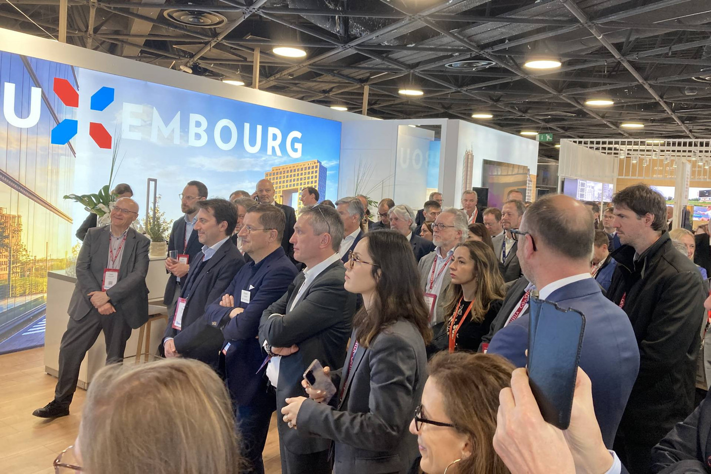 Les acteurs de l’immobilier luxembourgeois s’étaient rassemblés sur le stand du Luxembourg. (Photo: Paperjam.lu)