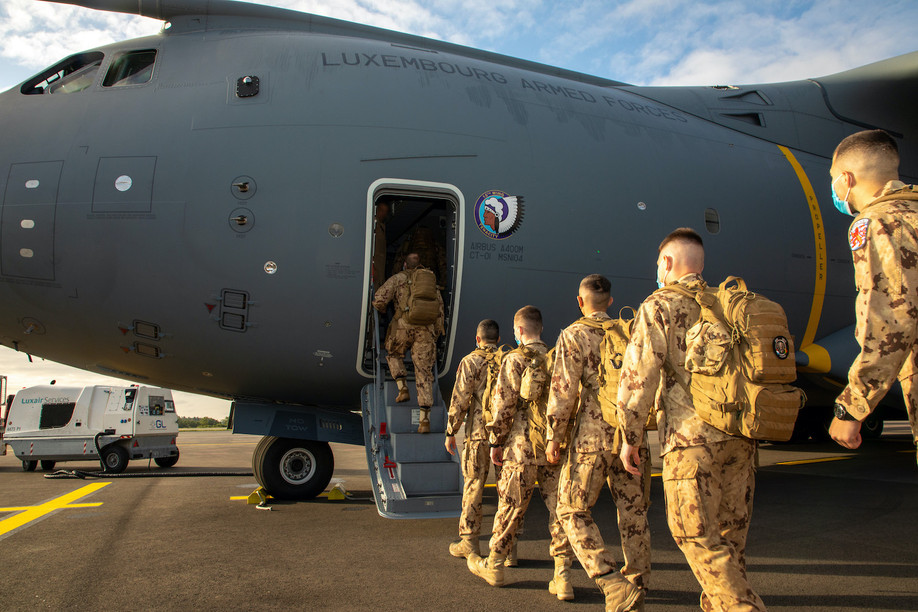 Soldiers of the EUTM mission departing for Mali in August 2021 Library photo: Armée luxembourgeoise