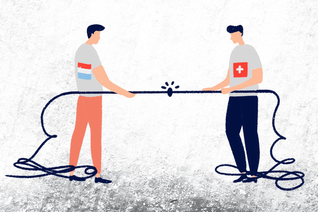 Si le Luxembourg s’est longtemps focalisé sur une clientèle européenne, en Suisse par contre, la clientèle est plus internationale. (Illustration: Ellen Withersov)