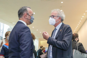 (from left to right) Christos Staikouras, Minister of Finance of the Hellenic Republic; Pierre Gramegna, Minister of Finance  SIP/LUC DEFLORENNE