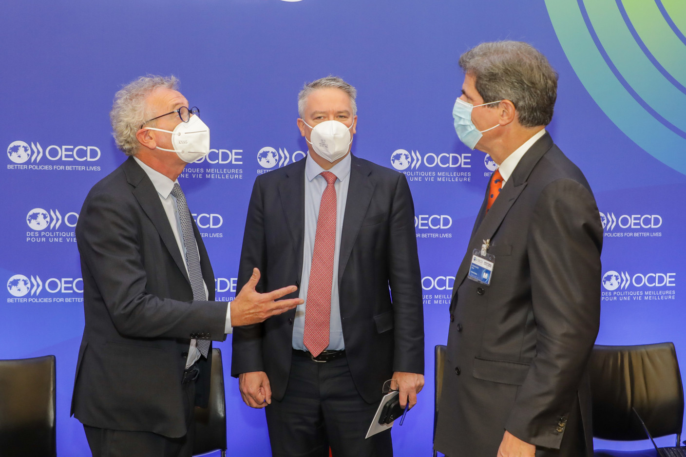 (from left to right) Pierre Gramegna, Minister of Finance; Mathias Cormann, Secretary General of the Organisation for Economic Co-operation and Development (OECD); Jose W. Fernandez, Deputy Secretary of the United States of America for the Economy, Energy and the Environment  SIP/LUC DEFLORENNE