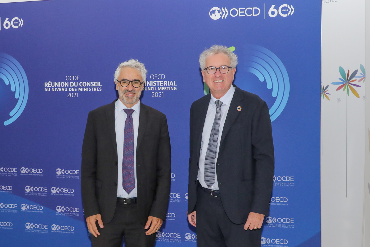 (from left to right) Pascal Saint-Amans, Director of the Centre for Tax Policy and Administration (CTPA); Pierre Gramegna, Minister of Finance SIP/LUC DEFLORENNE