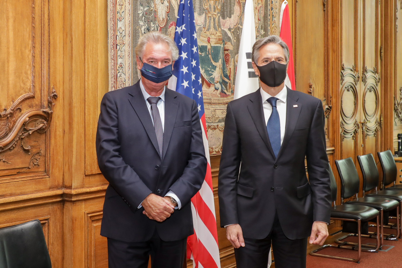 (from l. to r.) Jean Asselborn, Minister for Foreign and European Affairs; Antony Blinken, Secretary of State of the United States of America and Chair of the Council meeting at ministerial level  SIP/LUC DEFLORENNE