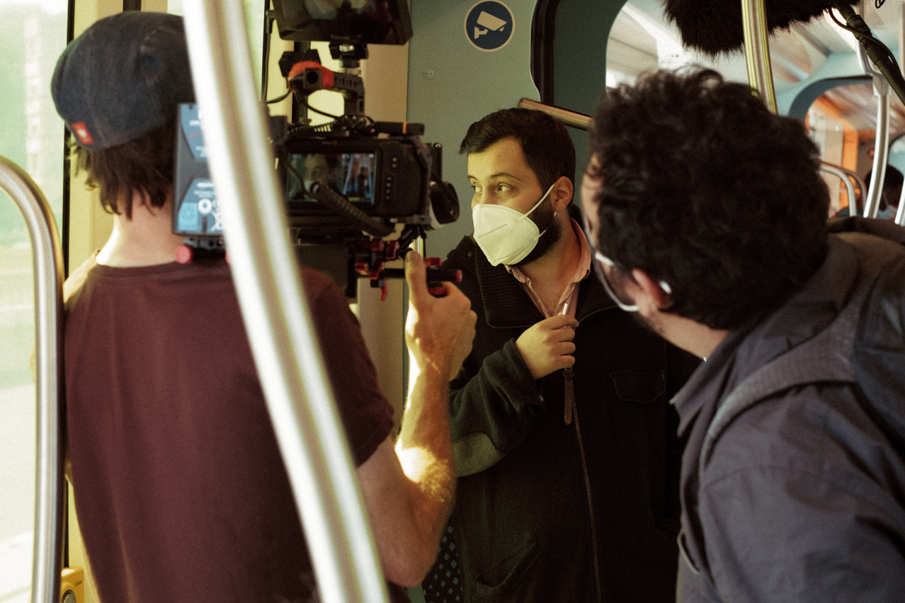 A scene from the short film Full Memory, which was shot in a day by Adolf El Assal and screened at the Luxembourg pavilion in Dubai as part of a multidisciplinary project. Wady Films / Filmreakter