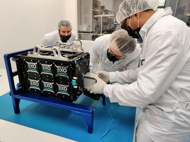 SPiN’s adapter, used in the assembly of its first satellite (pictured), has over 25 ports and eight interfaces. Photo: SPiN