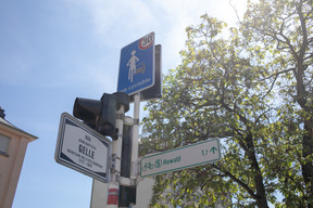 La rue Jean-Baptiste Gellé, dans le quartier de Bonnevoie, a été désignée comme «rue cyclable». (Photo: Matic Zorman / Maison Moderne)