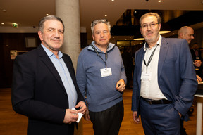 Thierry Labro (Paperjam), Grégoire Huret (PWC Luxembourg) and Jean-Manuel Lopez at the “Quel aéroport pour demain?” roundtable, held at PWC Luxembourg, 27 February 2025. Photo: Eva Krins/Maison Moderne