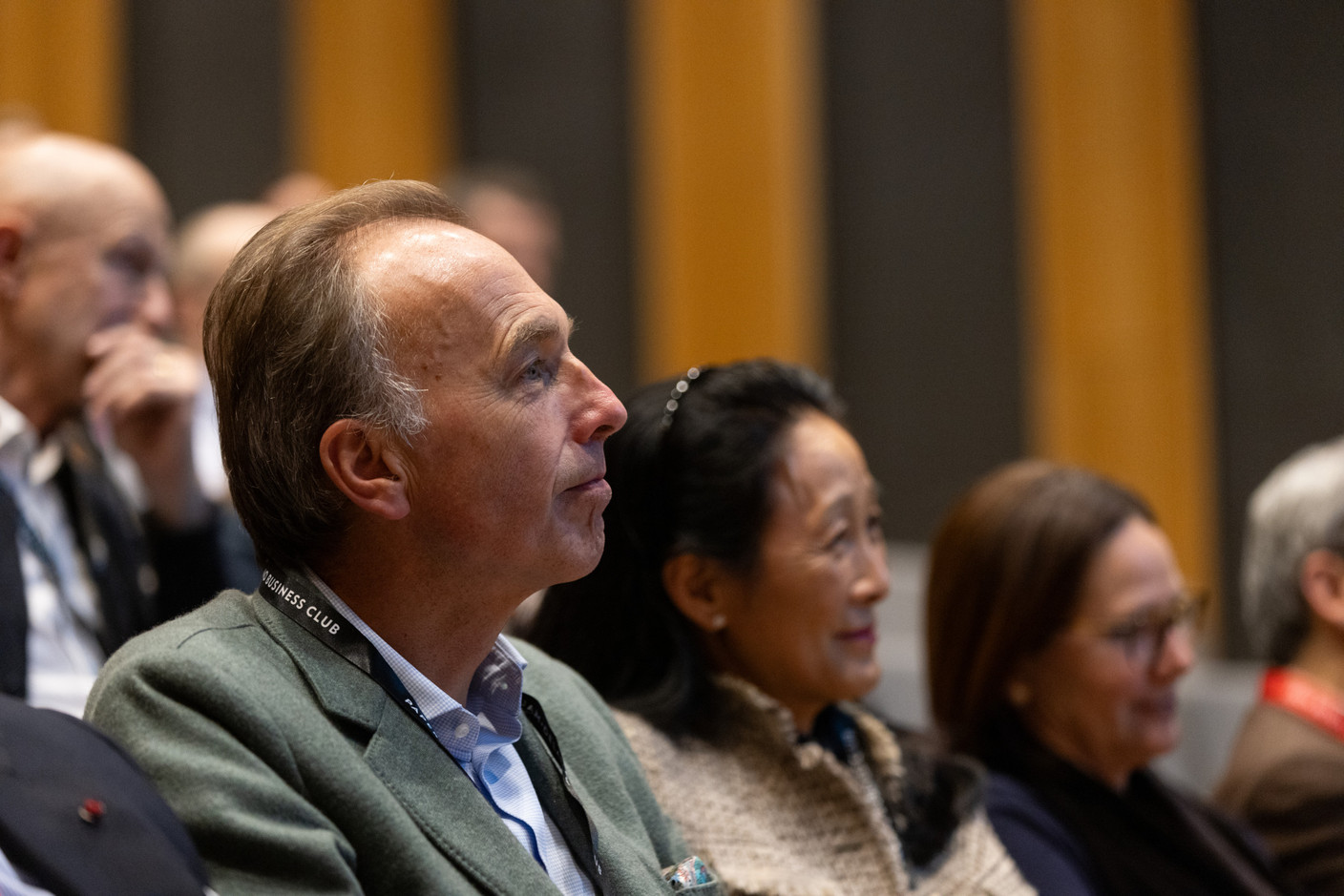 Hugues Delcourt (Delcourt, Kim & Associates) at the “Quel aéroport pour demain?” roundtable, held at PWC Luxembourg, 27 February 2025. Photo: Eva Krins/Maison Moderne