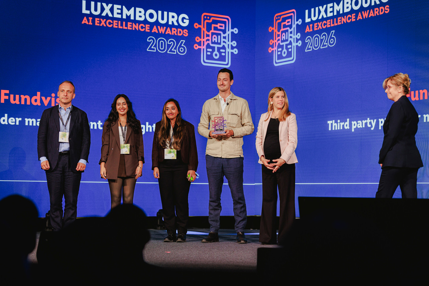 In the category “AI for Finance”, the prize went to “Third party provider management oversight” of Plenty, an artificial intelligence platform dedicated to the supervision of third-party service providers for regulated financial institutions. (Photo: Julian Pierrot/Paperjam)