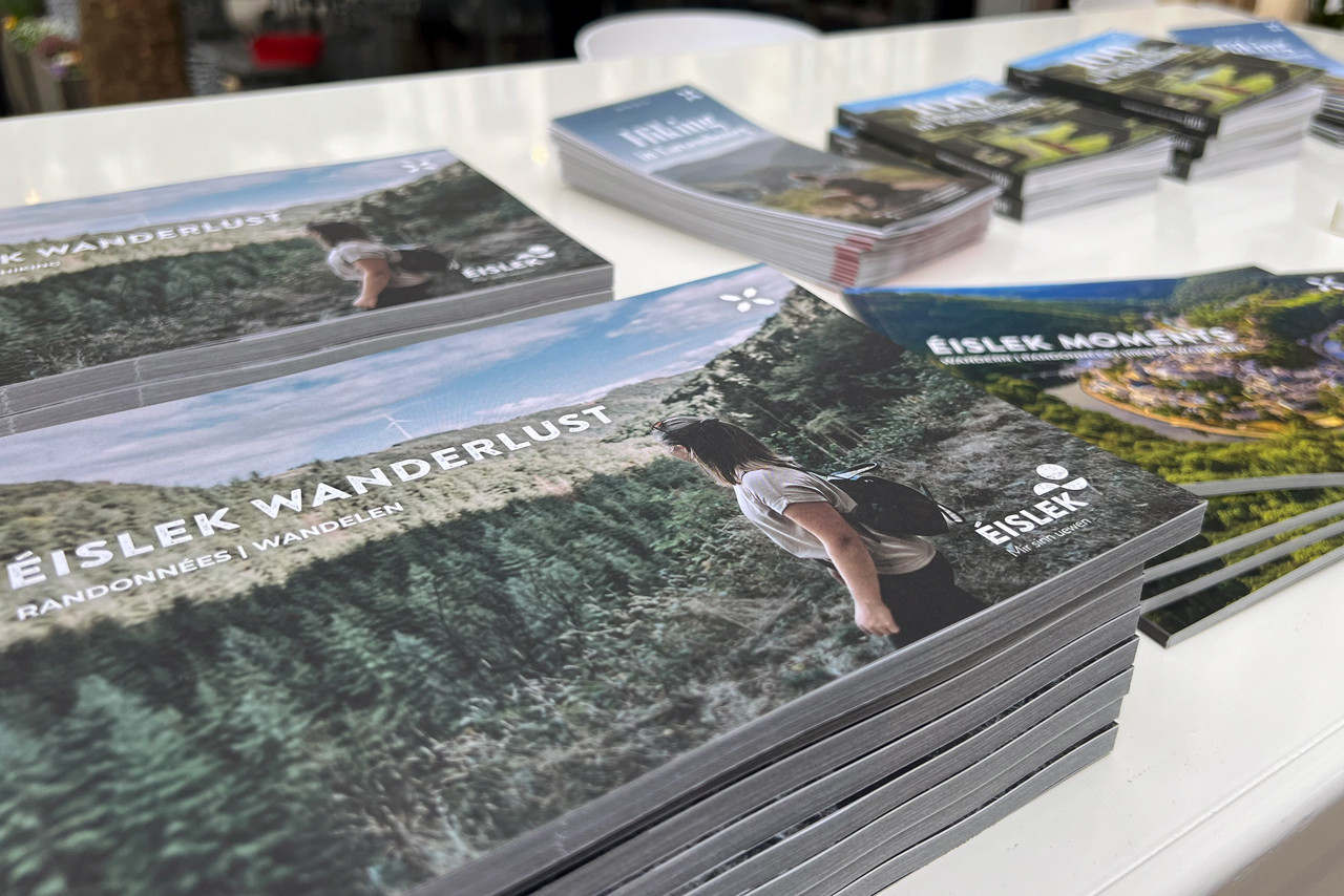 The leaflets extol the country's hiking trails.  (Photo: Emilio Naud/Maison Moderne)