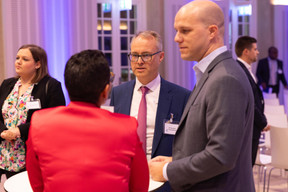 Christophe Vandendorpe (EY) at the annual general meeting of the Luxembourg Valuation Professionals Association (LVPA), which took place at the Centre Culturel Schéiss on 15 November 2023. Photo: Romain Gamba/Maison Moderne