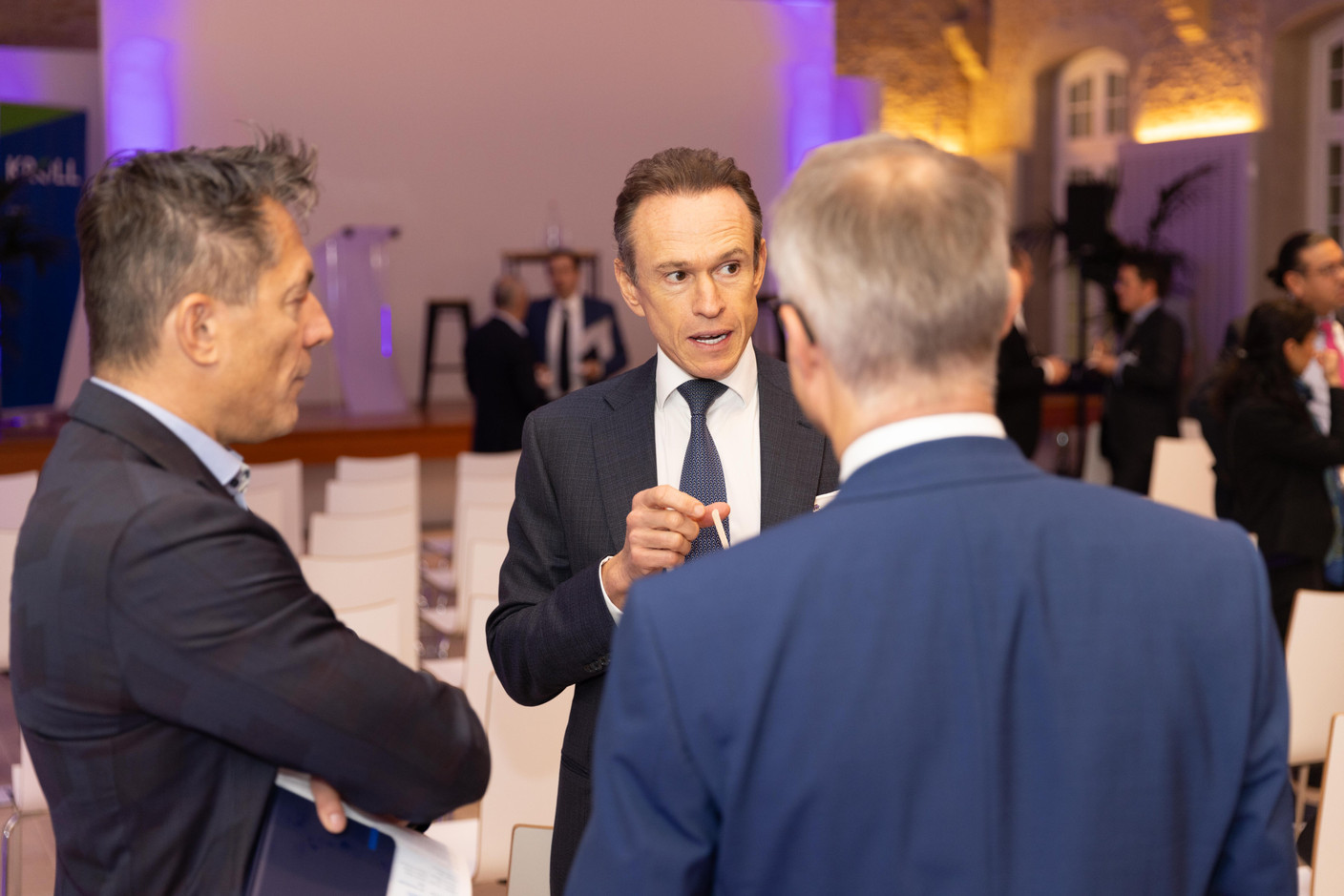 Alain Kinsch (Luxembourg Stock Exchange) at the annual general meeting of the Luxembourg Valuation Professionals Association (LVPA), which took place at the Centre Culturel Schéiss on 15 November 2023. Photo: Romain Gamba/Maison Moderne