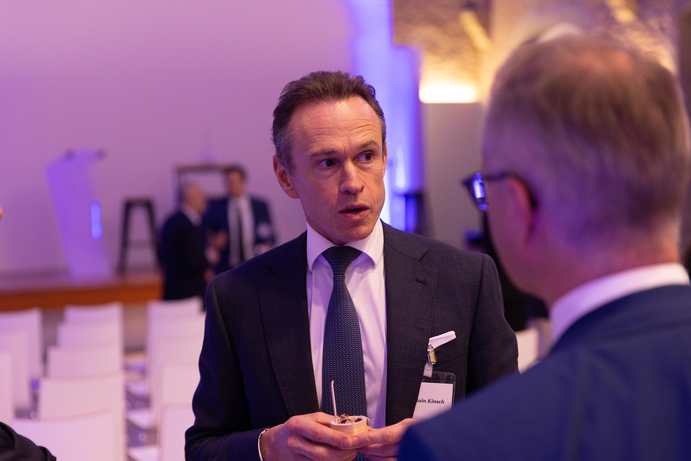 Alain Kinsch (Luxembourg Stock Exchange) at the annual general meeting of the Luxembourg Valuation Professionals Association (LVPA), which took place at the Centre Culturel Schéiss on 15 November 2023. Photo: Romain Gamba/Maison Moderne