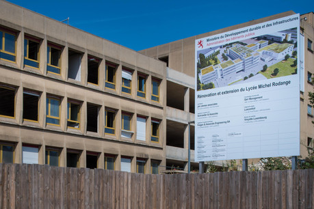 Le Lycée Michel Rodange est en pleins travaux. (Photo: Nader Ghavami)