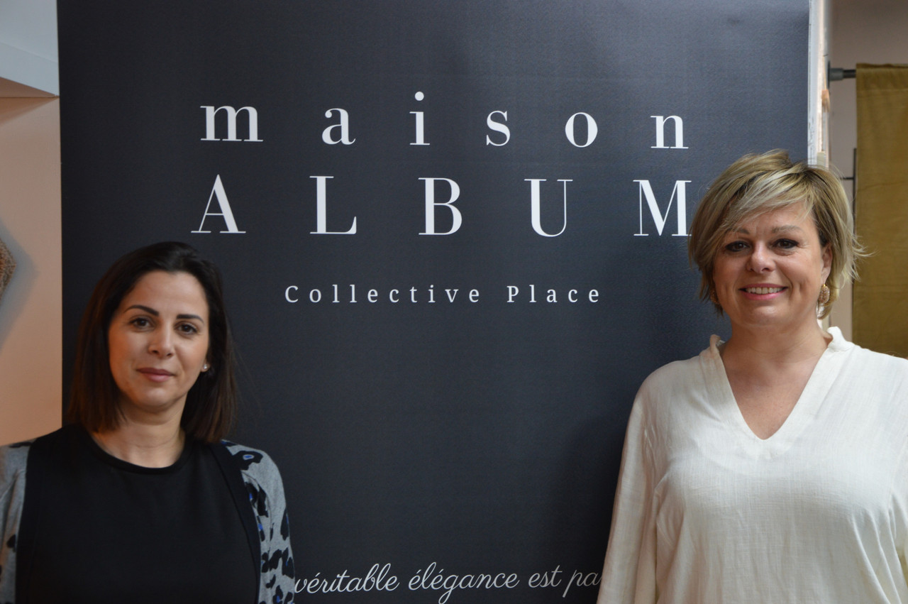 Nathalie Meier (right) is the founder of the concept store. She was joined by Katia Kouici (left), founder of the boutique Le Coffre aux Papillons, now based at Maison Album. They have consolidated their two businesses within an economic interest group.  Photo: Maëlle Hamma/Maison Moderne