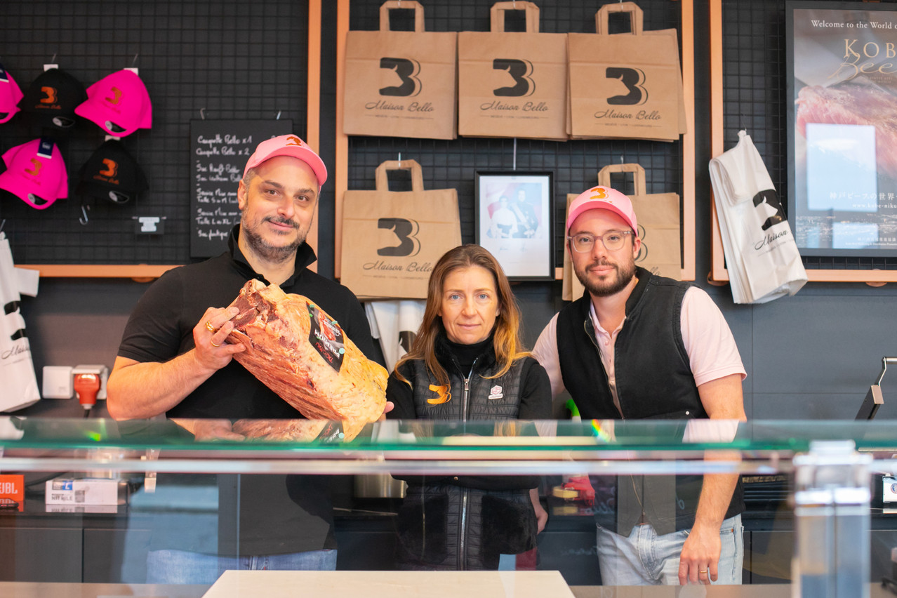 From left to right: Guillaume Delmotte, Caroline Cauquy and Thibault Carles are the faces behind Maison Bello in Luxembourg. Photo: Matic Zorman / Maison Moderne