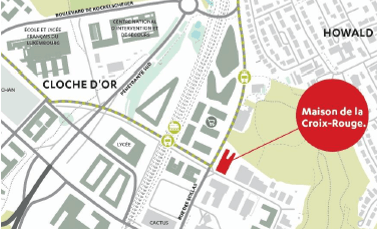 La parcelle choisie se trouve à proximité du tram, de la gare et des bus.  (Illustration: IKO)