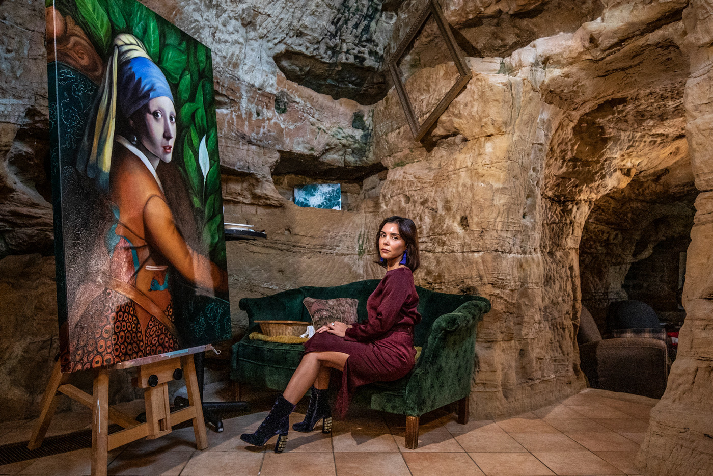Alina Fadeeva, qui est artiste peintre, a pu installer son atelier chez elle. (Photo: Guy Wolff/ Maison Moderne)