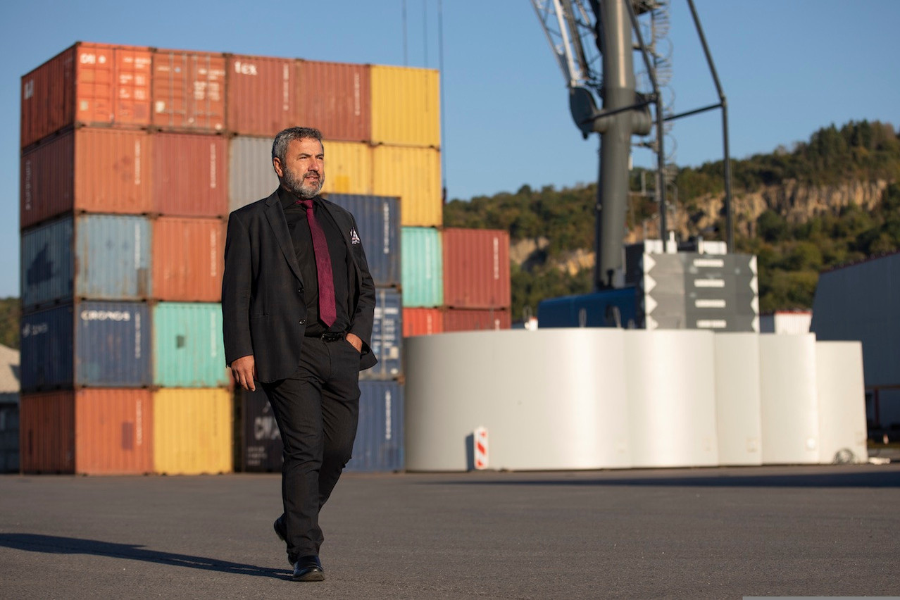 Malik Zeniti is pictured at Mertert port, which could soon offer 5G solutions to users Guy Wolff