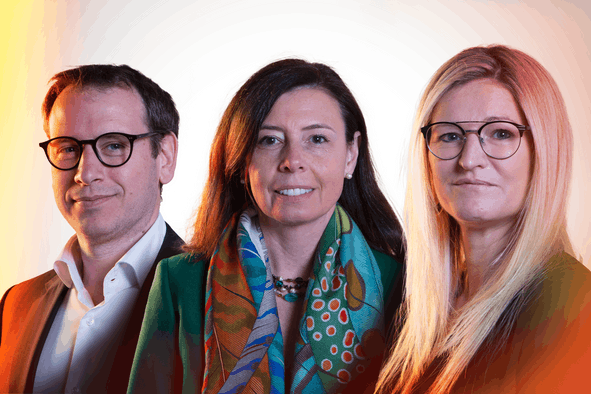 Julien Ganter, partner, Florence Stainier, partner, and   Alexandra Leininger, director at Arendt. Maison Moderne