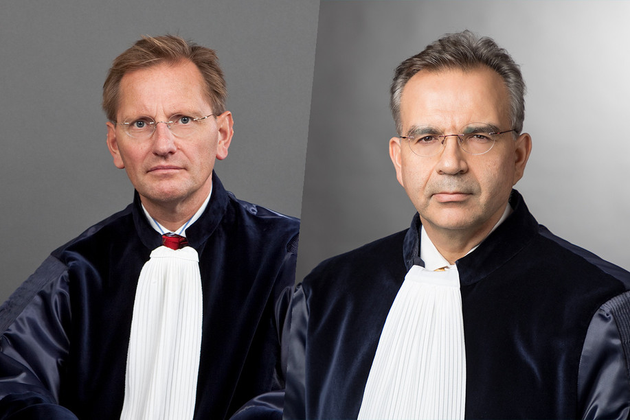 Marc van der Woude and Savvas Papasavvas have been reappointed to their respective posts as president and vice-president of the EU court.  (Photo: Court of Justice of the European Union)