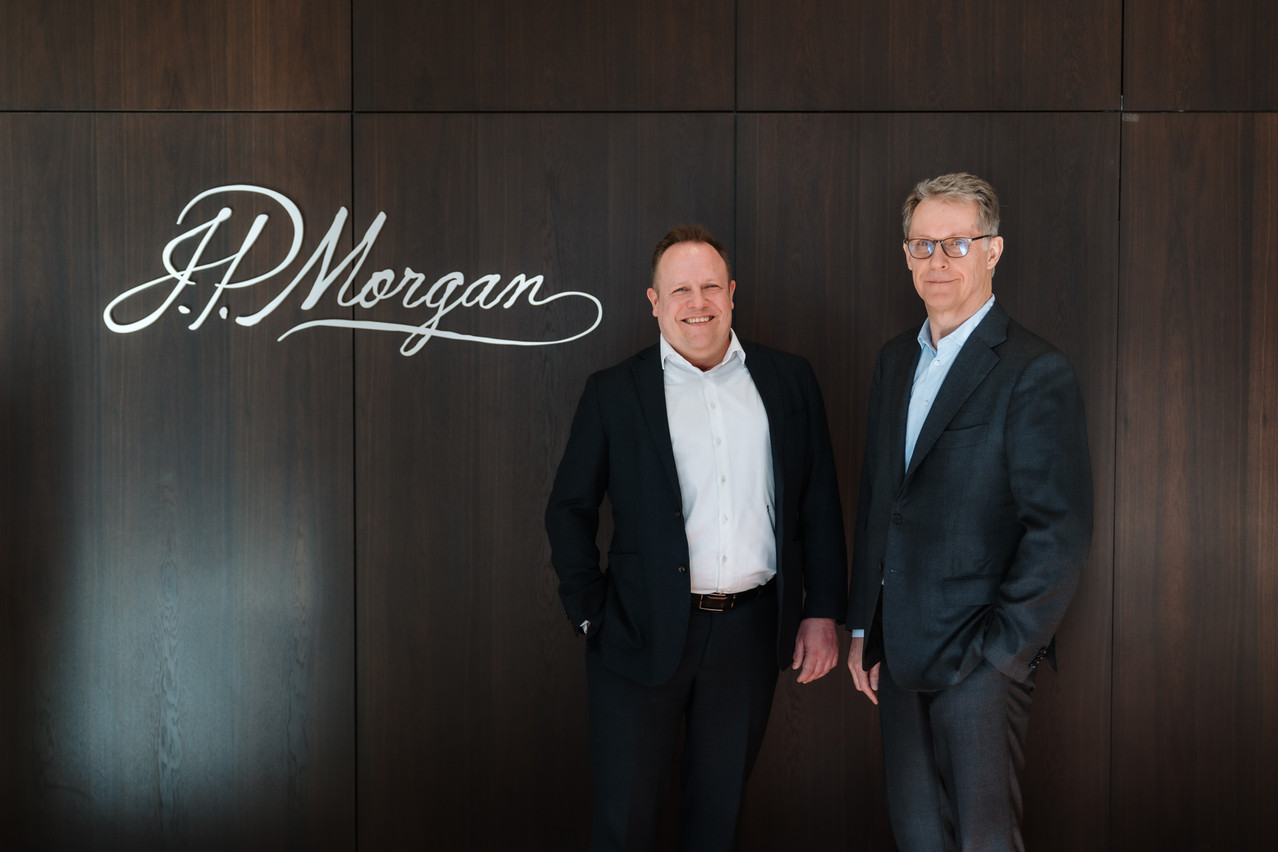 Paperjam interviewed Stefan Behr, CEO of J.P. Morgan SE, and Martin Wallmann, head of securities services and branch manager of J.P. Morgan SE Luxembourg, on 18 March 2025.  Photo: Naderi Photography
