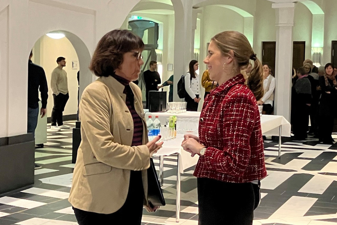 The chief prosecutor Martine Solovieff and justice minister Elisabeth Margue agreed on the need to recruit more judicial staff during a new year’s reception, 8 January 2025. Photo: Marc Fassone/Maison Moderne
