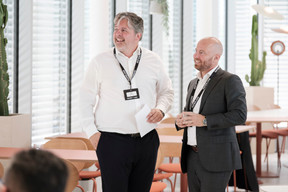 Cyril Cayez (Haca Partners) and Michael Taelman (CBRE). (Photo: Jan Hanrion/Paperjam)