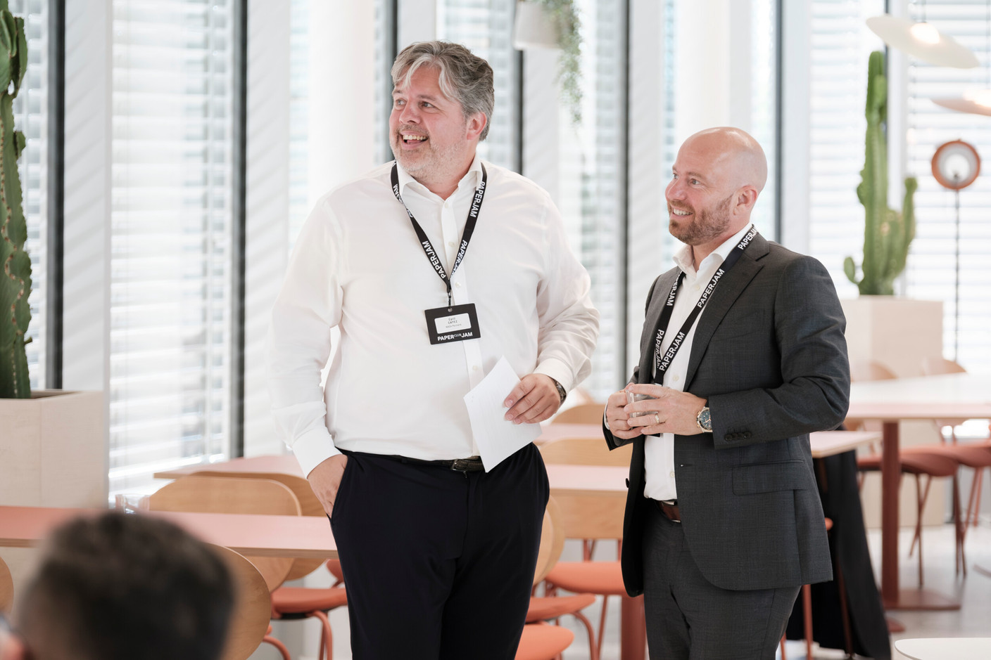 Cyril Cayez (Haca Partners) and Michael Taelman (CBRE). (Photo: Jan Hanrion/Paperjam)