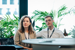 Auriane Van Leeuwen (Foyer Group) and Kilian Bonnemberger (ACA Luxembourg). Photo: Julian Pierrot/Paperjam