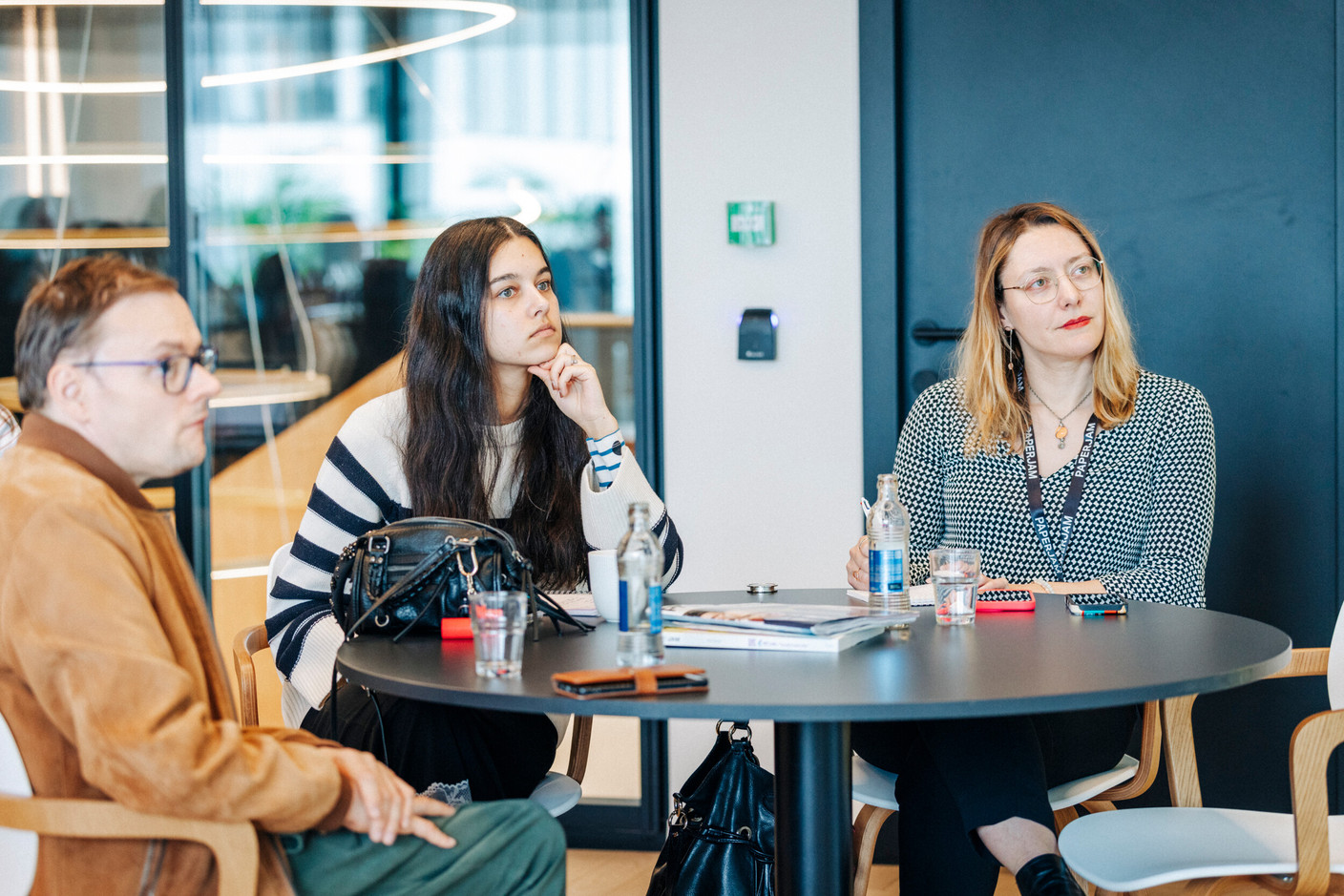 Jérôme Kete (House of Training) and Sarah Akhmiss (GemoLux) and Sophie Jannot (BCPE). Photo: Julian Pierrot/Paperjam