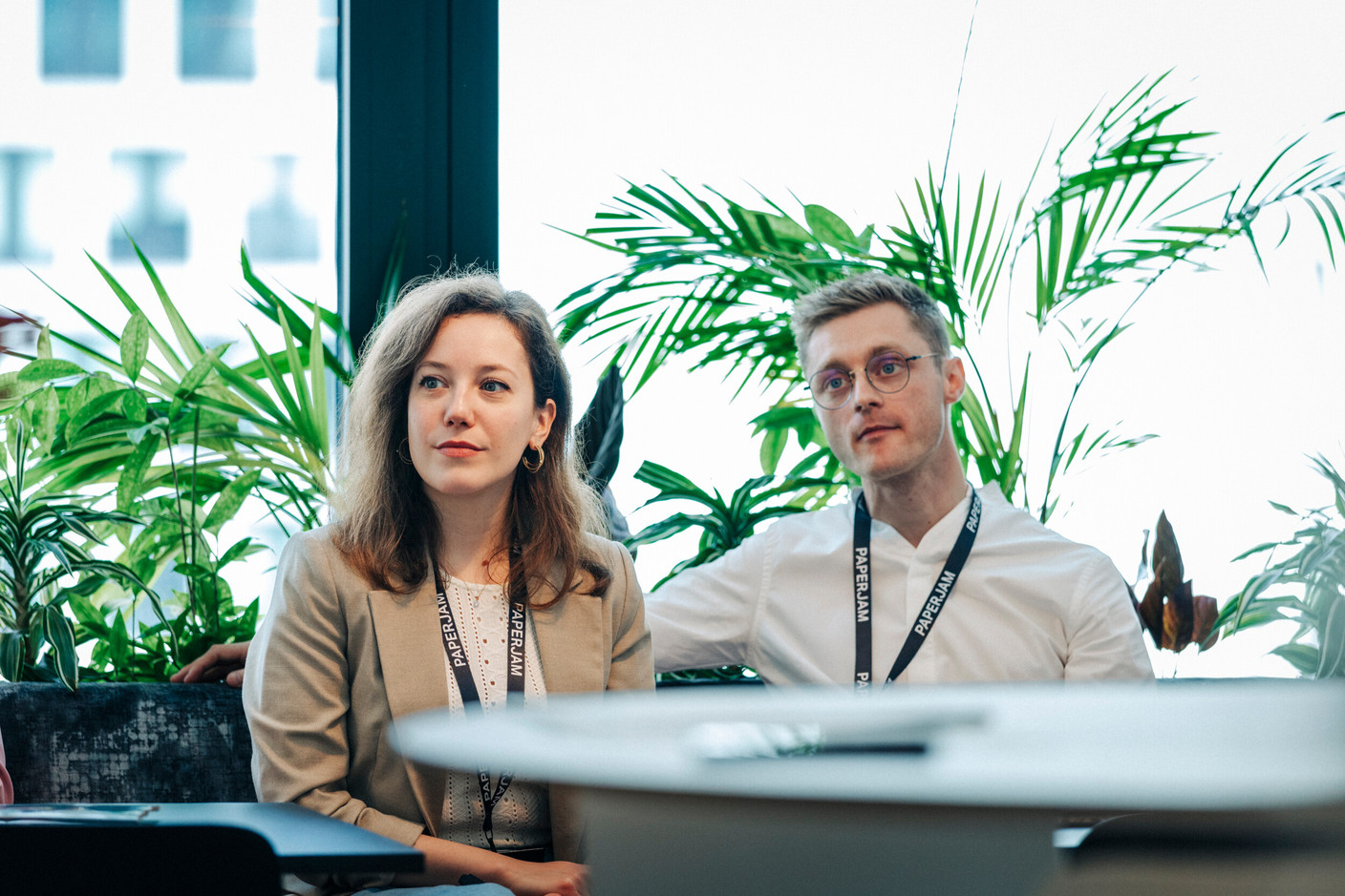 Auriane Van Leeuwen (Foyer Group) and Kilian Bonnemberger (ACA Luxembourg). Photo: Julian Pierrot/Paperjam