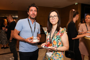Stève Parache (Immersioo) et Céline Coelho (Mélucia/Laboratoire C2L). (Photo: Eva Krins/Maison Moderne)