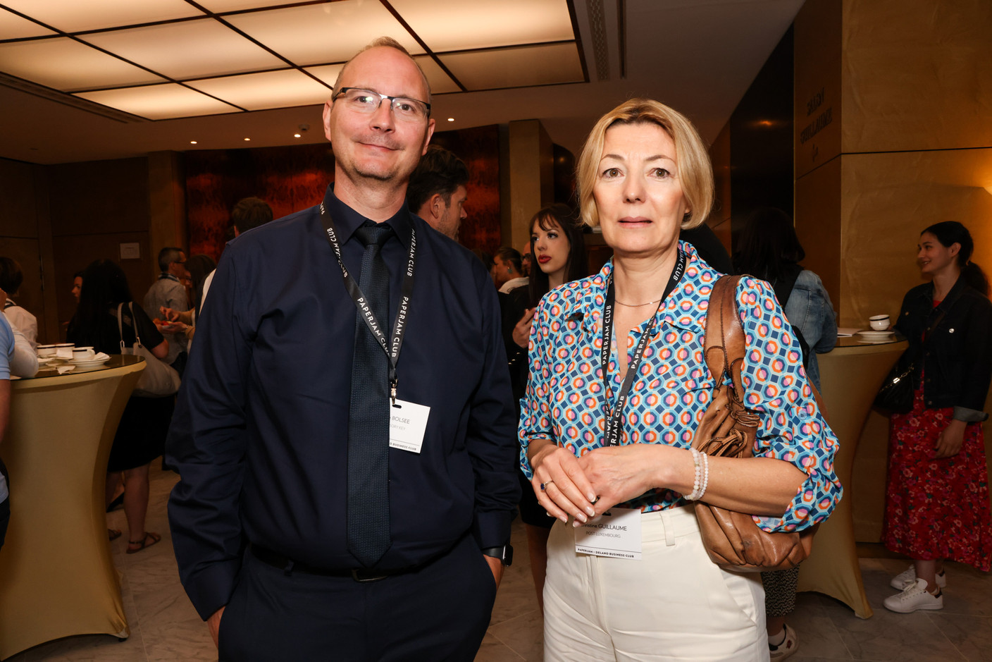 Steve Bolsee (Advisorey Key) et Christine Guillaume (POST Luxembourg). (Photo: Eva Krins/Maison Moderne)