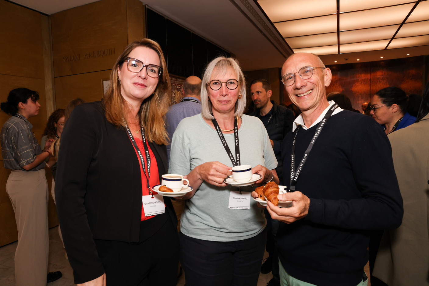 Patricia Bettembourg (Proximus), Christiane Schong (Elisabeth) et Eric Anselin (Ile aux Clowns). (Photo: Eva Krins/Maison Moderne)