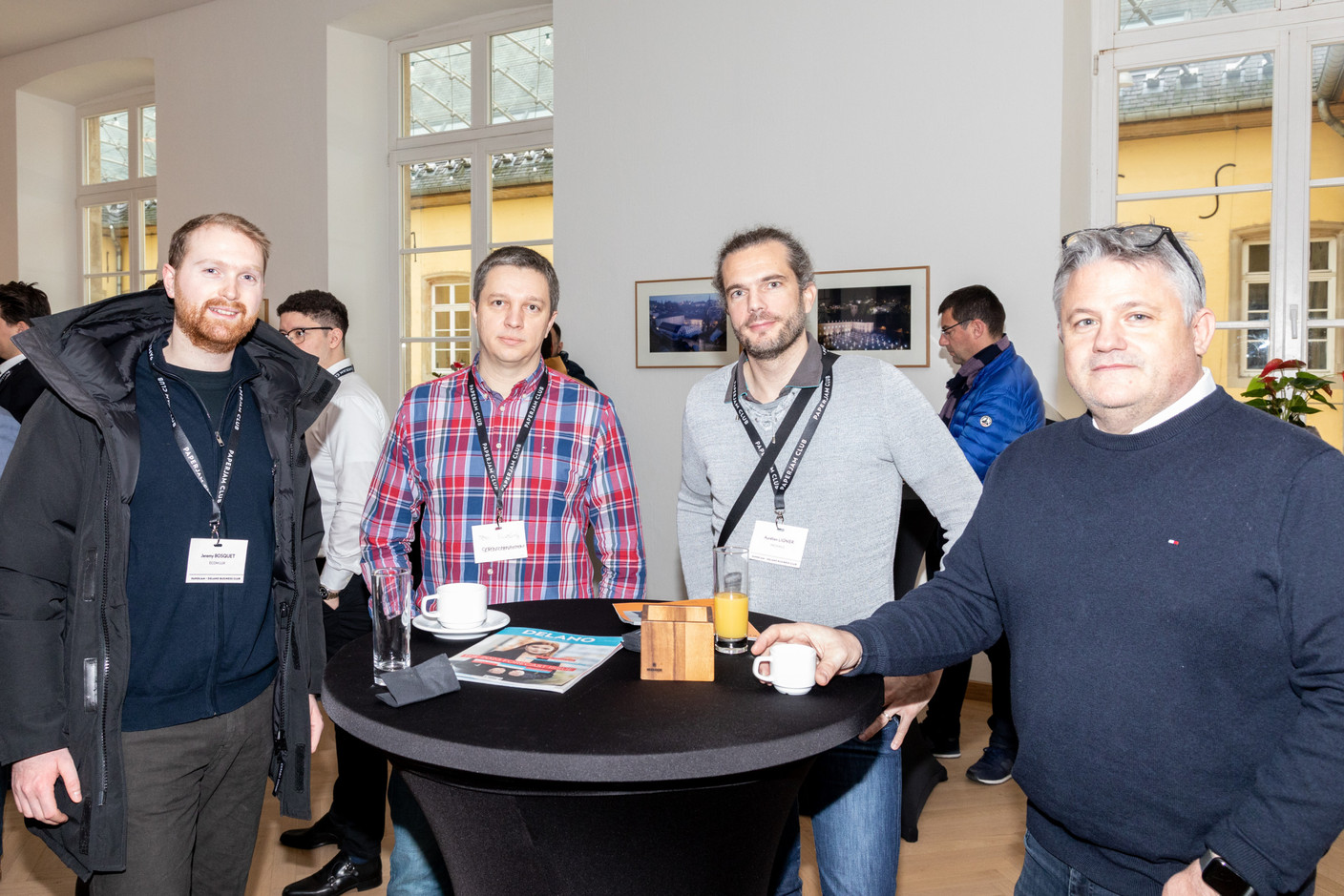 Jeremy Bosquet (Ecom Lux), Tom Ewerling (SereneCo Management), Aurélien Lignier (Proximus) et Jean-Luc Bermes (Spuerkeess). (Photo: Marie Russillo/Maison Moderne)