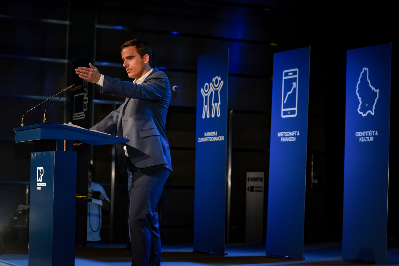 Ingénieur de formation, Max Hahn prend sa carte au DP en 2005 et fait son entrée au conseil communal de Dippach à 24 ans, avant d’en devenir le premier échevin en 2011. Il est ensuite élu député en 2013, à 32 ans. (Photo: Nader Ghavami/Maison Moderne/Archives)