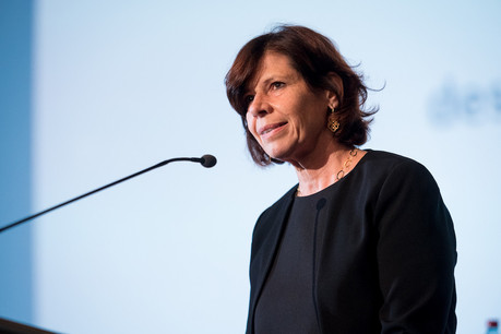 Me Valérie Dupong reprend un flambeau prestigieux, mais lourd aussi, alors que le secret professionnel de l’avocat n’a jamais été aussi menacé. (Photo: Marie De Decker)