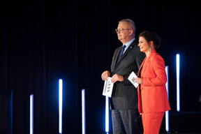 Pierre Kihn (Office Freylinger) et Nathalie Reuter ((Photo: Jan Hanrion & Patricia Pitsch / Maison Moderne))